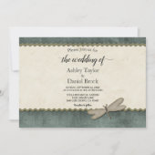 Elegant Chic Art Deco Modern Framed Wedding Kaart (Voorkant)
