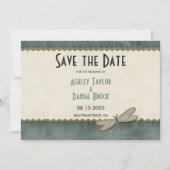 Elegant Chic Art Deco Modern Framed Wedding Save The Date (Voorkant)