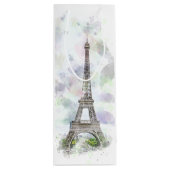 Elegant Chic Artistic Eiffel Tower Paris, Frankrij Wijn Cadeautas (Achterkant)