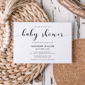 Elegant chic Baby shower Kaart