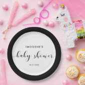 Elegant chic Baby shower Papieren Bordje (Feest)