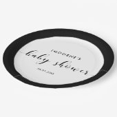 Elegant chic Baby shower Papieren Bordje (Gekanteld)