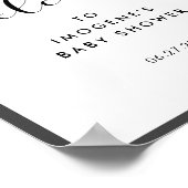 Elegant chic Baby shower Welcome Poster (Hoek)