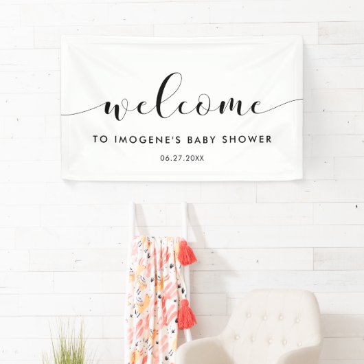 Elegant chic Baby shower Welcome Spandoek (Insitu)