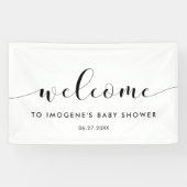 Elegant chic Baby shower Welcome Spandoek (Horizontaal)