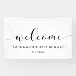 Elegant chic Baby shower Welcome Spandoek