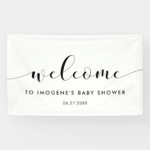Elegant chic Baby shower Welcome Spandoek