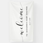 Elegant chic Baby shower Welcome Spandoek (Verticaal)