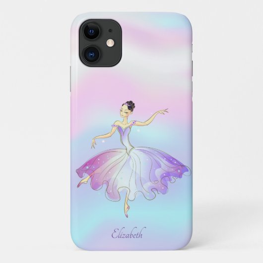 Elegant Chic Ballerina Rainbow Holographic Case-Mate iPhone Case (Achterkant)