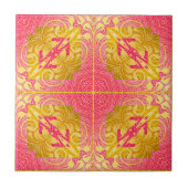  Elegant Chic Baroque Pink and Yellow Gold Tegeltje (Voorkant)