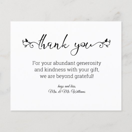 elegant chic bedankt jullie 8 foto ' s collage bru flyer (Achterkant)