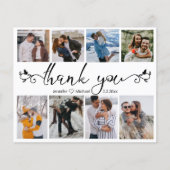 elegant chic bedankt jullie 8 foto ' s collage bru flyer (Voorkant)