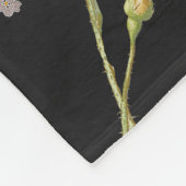 Elegant Chic Beige Rozen Floral on Black Fleece Deken (Hoek)