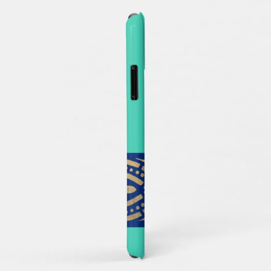 Elegant Chic Biscay Mint Green Blue Gold Custom Case-Mate iPhone Case (Achterkant/rechts)