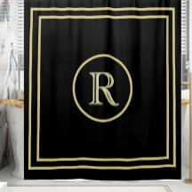 Elegant Chic Black en Gold Custom Monogram