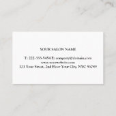 Elegant Chic Black en White Hair Stylist Scissors Visitekaartje (Achterkant)