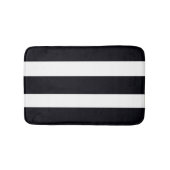 Elegant Chic Black en White Striped Bathroom Badmat (Voorkant)