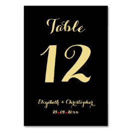 Elegant Chic Black Faux Gold Wedding Vrijgezellenf Kaart