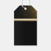 Elegant Chic Black, Floral, Succulturen Dank je Cadeaulabel (Achterkant)