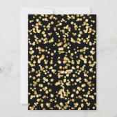 Elegant Chic Black Gold 70th Birthday Party Kaart (Achterkant)