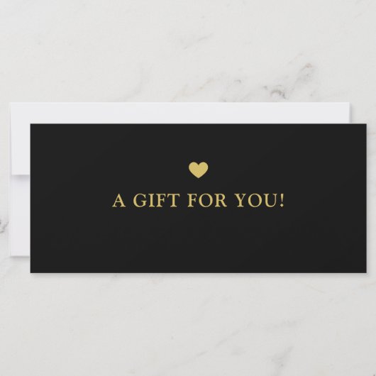 Elegant Chic Black Gold Business Gift Certificate (Achterkant)