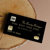 Elegant Chic Black Gold Luxe-creditcard Logo Visitekaartje