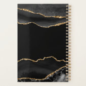 Elegant Chic Black Gold Marble Agate - speciaal aa Planner (Achterkant)