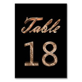 Elegant Chic Black Gold Party Table Number 18 Kaart (Achterkant)