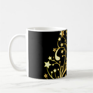 Elegant Chic Black Gold Stars Mok van Stijlvolle P