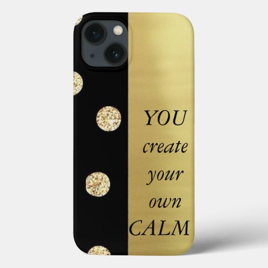 Elegant Chic Black Gold Stip-Motivatie Bericht Case-Mate iPhone Case (Achterkant)