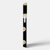 Elegant Chic Black Gold Stip-Motivatie Bericht Case-Mate iPhone Case (Achterkant / Rechts)