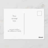 Elegant Chic Black Grey Merry Script Holiday Briefkaart (Achterkant)