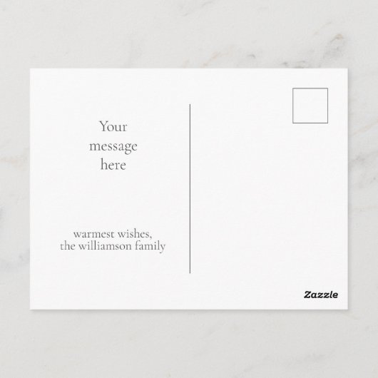 Elegant Chic Black Grey Merry Script Holiday Briefkaart (Achterkant)