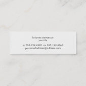 Elegant Chic Black Linen Gold Sequin Beauty Mini Visitekaartje (Achterkant)