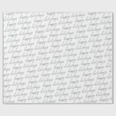 Elegant Chic Black White-minimalistisch Prettige f Cadeaupapier (Vlak)