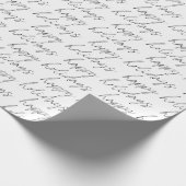 Elegant Chic Black White-minimalistisch Prettige f Cadeaupapier (Hoek)
