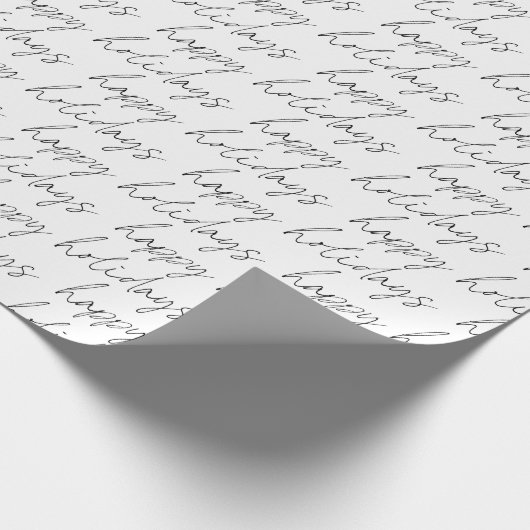 Elegant Chic Black White-minimalistisch Prettige f Cadeaupapier (Hoek)