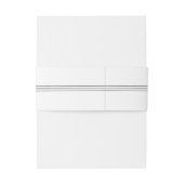 Elegant Chic Black White Monogram Belly Banden Uitnodigingen Wikkel (Achterkant Voorbeeld)