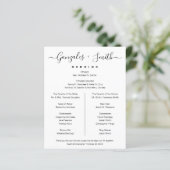 Elegant Chic Black White Simple Bridge-party (Staand voorkant)