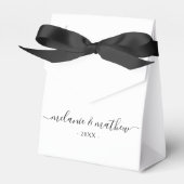 Elegant Chic Black White Wedding for Box Bedankdoosjes (Voorkant Zijde)