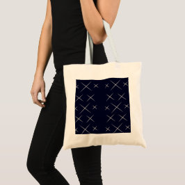 Elegant chic blauw zwart Canvas tas