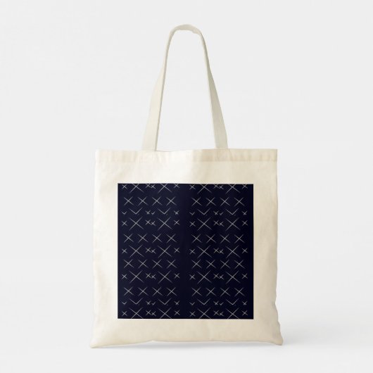 Elegant chic blauw zwart Canvas tas (Achterkant)