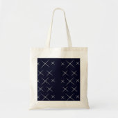 Elegant chic blauw zwart Canvas tas (Voorkant)