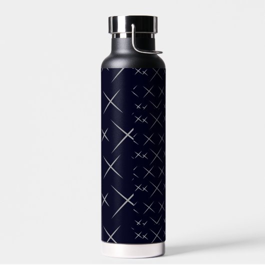 Elegant chic blauw zwart water fles (Links)