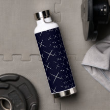 Elegant chic blauw zwart water fles