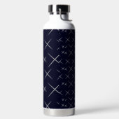 Elegant chic blauw zwart water fles (Links)