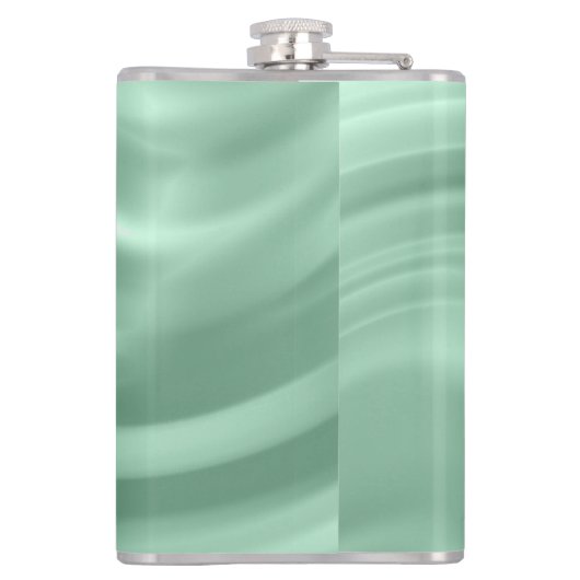 Elegant Chic Blauwgroen Swirl Monogram Initiaal St Heupfles (Achterkant)