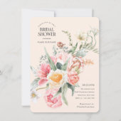 Elegant chic  bloom spring florale tuin kaart (Voorkant)