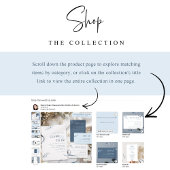 Elegant Chic Blue en White Wedding Cadeaulabel