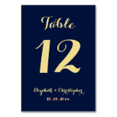 Elegant Chic Blue Faux Gold Wedding Vrijgezellenfe Kaart (Voorkant)